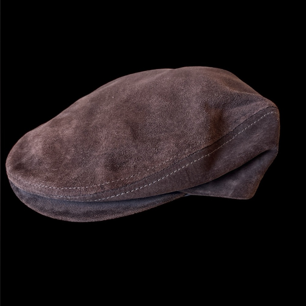 CAPAS Headwear NY Brown Suede Flat Cap SMALL